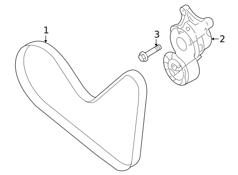 Belts & Pulleys for 2014 Lincoln MKT #1