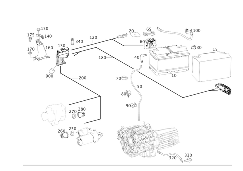 Battery, Starter/Alternator Cable for 2021 Mercedes-Benz AMG GT C #0