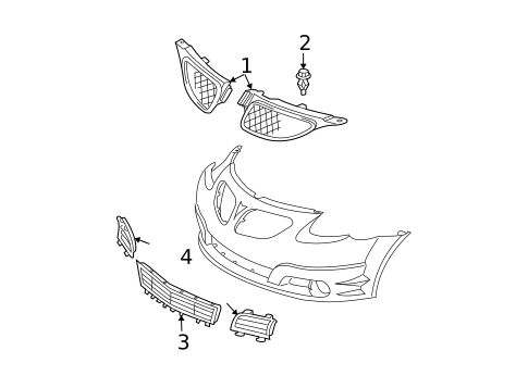 Grille & Components for 2005 Pontiac Vibe #0