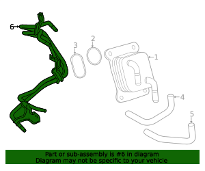 16206-31140 - Oil Cooler Pipe Longo Toyota Parts