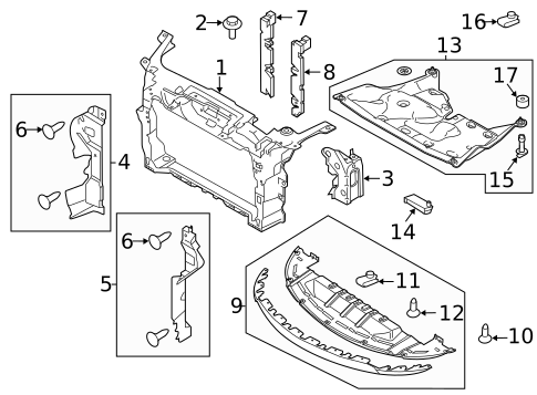 Radiator Support for 2019 Ford Taurus #1