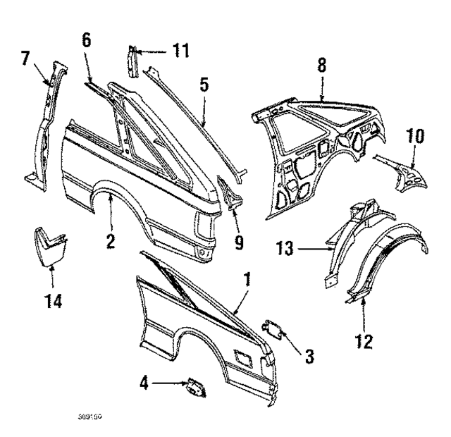 G881104A00 - : Mud Guard for Nissan Image