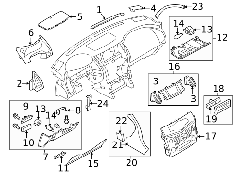 Instrument Panel Components for 2019 Nissan Armada #0