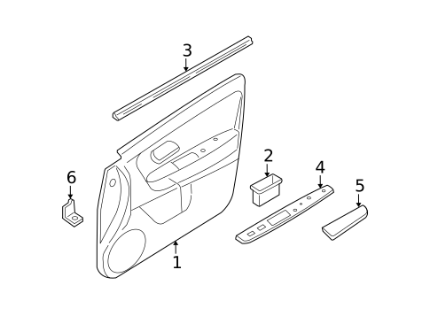 Interior Trim - Front Door for 2005 Mercury Mariner #0