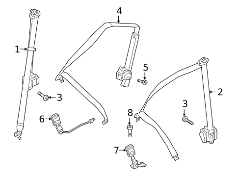 Rear Seat Belts for 2023 Mercedes-Benz G 63 AMG&reg; #0