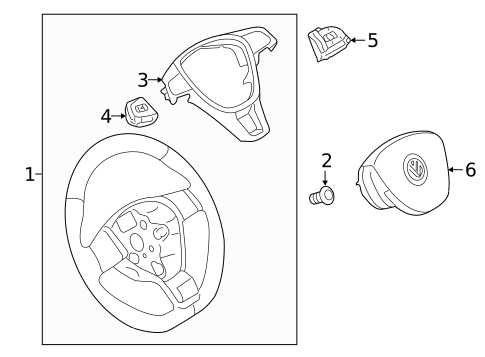 Steering Wheel for 2015 Volkswagen Golf R #0