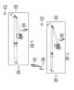 7CG911R1AA - : 2nd Row Seat Belt And Retractor for Mopar Image