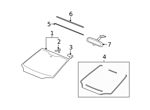 Glass - Windshield for 2009 Honda Civic #0