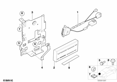 Car Telephone, Built-in for 2005 BMW X5 3.0i #1