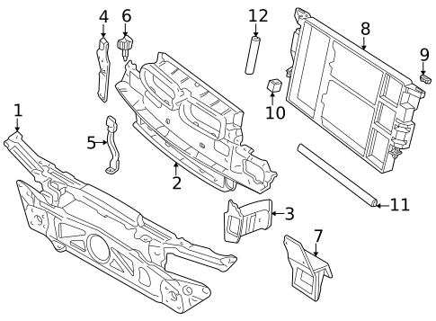 Radiator Support for 2001 BMW 740iL #0