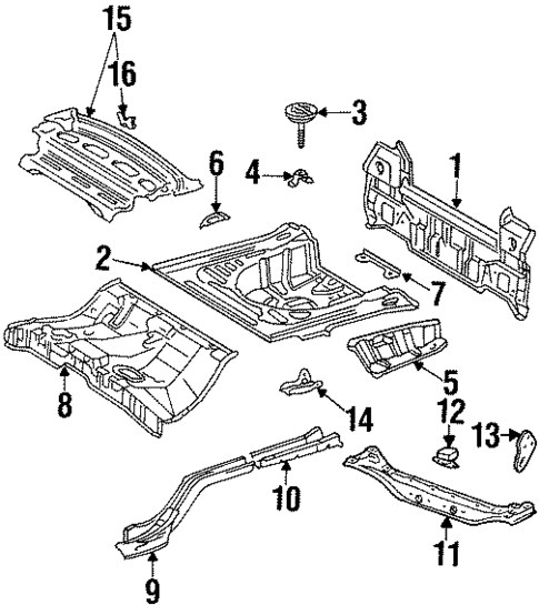 Rear Body for 1994 Toyota Corolla #0