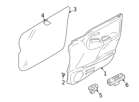Front Door for 2002 Chevrolet Tracker #1
