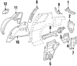 20366327 - Body: Rear Gutter Extension for Pontiac: Grand Am Image image
