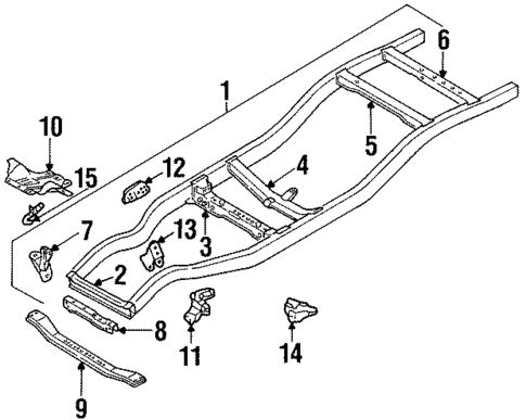 Frame & Components for 1997 Nissan Pickup #0