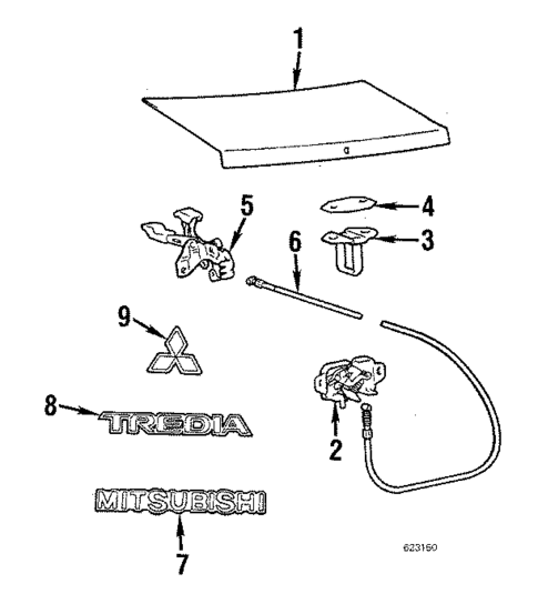 Lid & Components for 1987 Mitsubishi Tredia #0