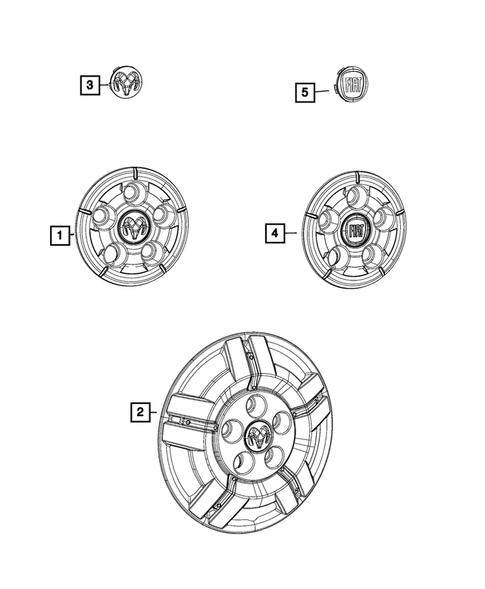 Wheel Covers and Center Caps for 2020 Ram ProMaster 1500 #0