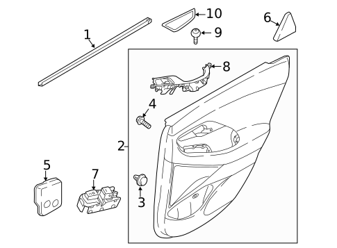 Interior Trim - Rear Door for 2018 Hyundai Elantra GT #0