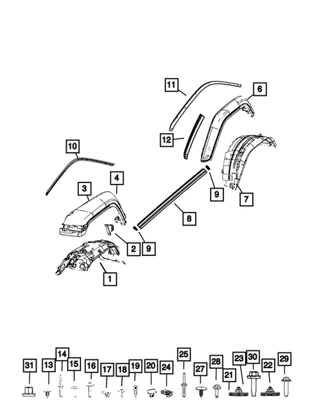 Moldings and Ornamentation for 2023 Jeep Wrangler #0