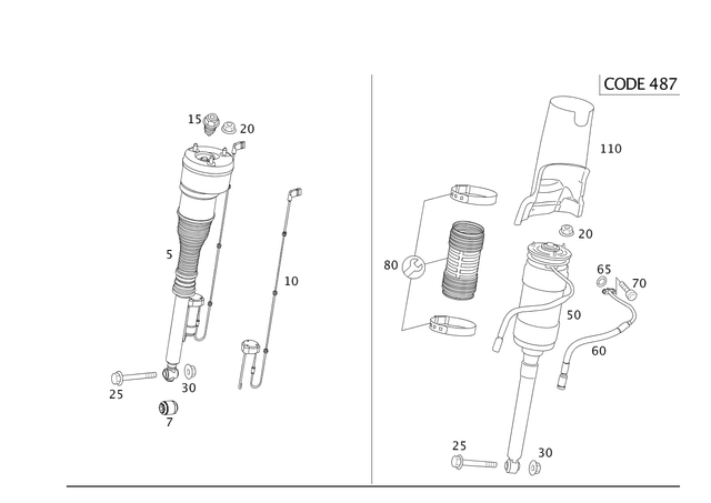 29906350 - Springs, Suspension and Hydraulics: Nut-and-Washer Assembly for Mercedes-Benz Image image
