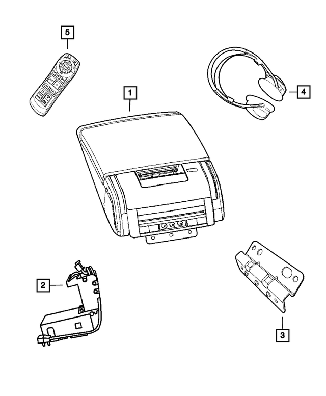 « 5064047AA – Instrument Panel and Radios and Consoles : Support, Arrière pour Mopar Image »