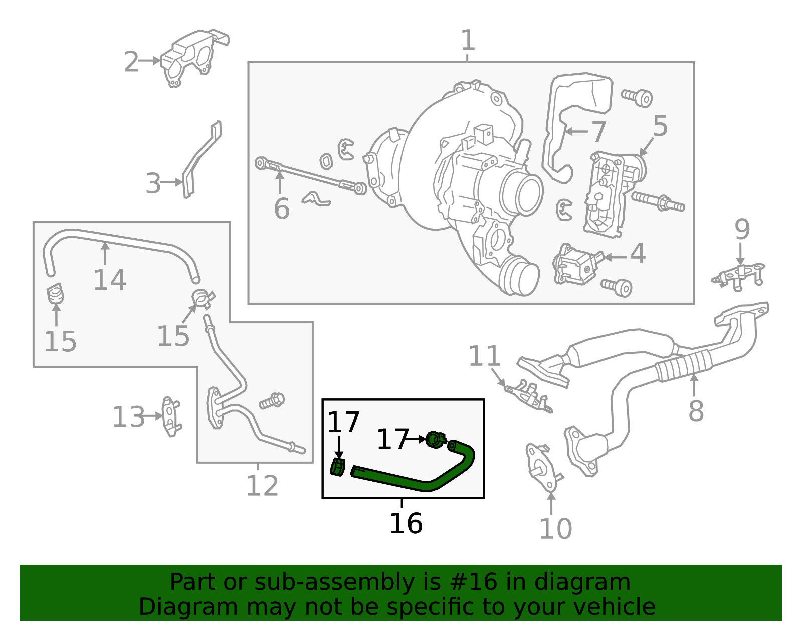 12735554 - High-Quality Turbocharger Coolant Feed Hose for 2019-2026 GM ...