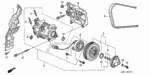 38920PT0004 - Body/Air Conditioning: BELT, COMPRESSOR (BANDO) for Honda Image