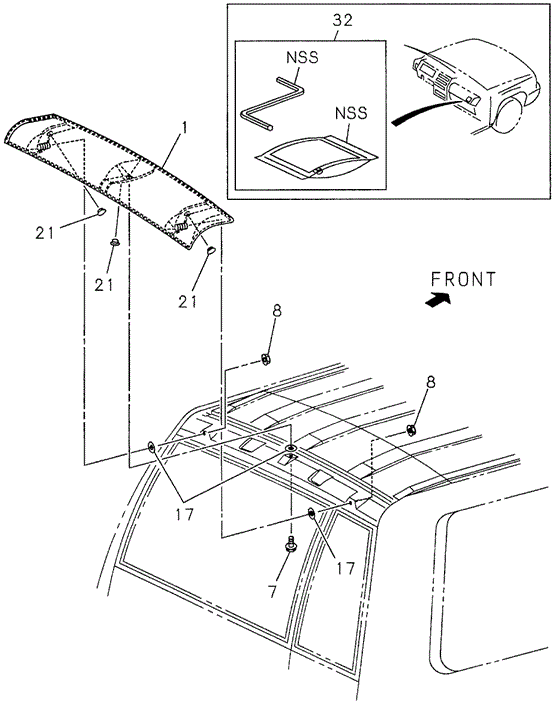 Air Deflector for 1997 Acura SLX #0