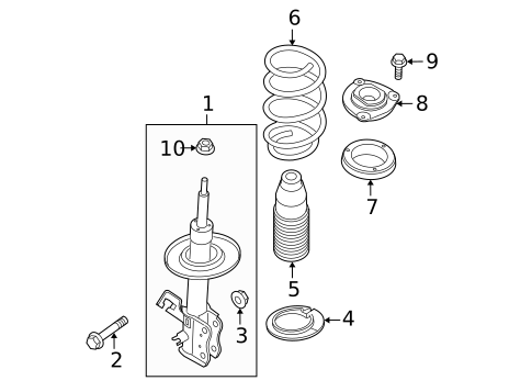 Struts & Components for 2011 Nissan Rogue #0