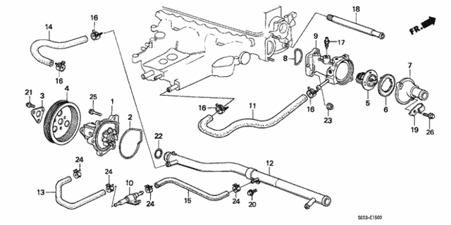Water Pump (Carburetor) for 1987 Honda Accord #0
