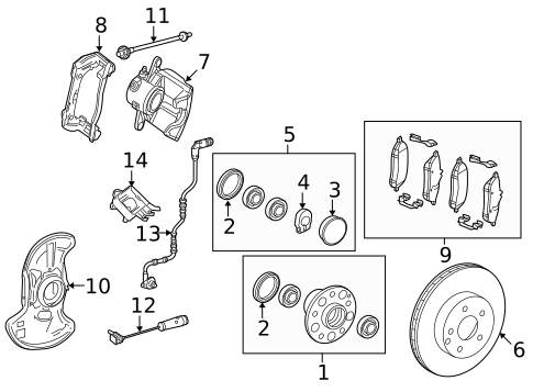 Front Brakes for 2006 Mercedes-Benz CLK350 #1