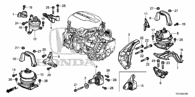 Engine Mounts for 2016 Honda Pilot #0
