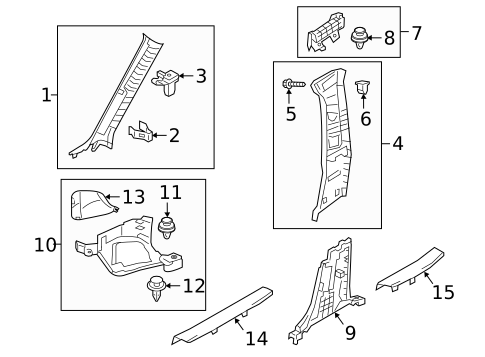Interior Trim - Pillars for 2019 Mazda 3 #2