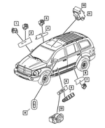 5HS78ZJ3AF - Electrical: Power Window/door Lock Switch Bezel for Dodge: Durango Image