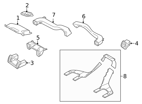 Ducts for 2009 Subaru Legacy #0