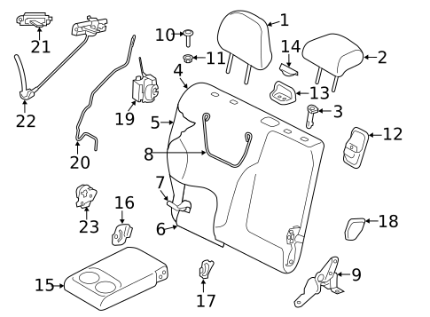 Rear Seat Components for 2021 Subaru Forester #0
