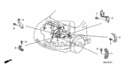 32411SNA000 - Engine: BRACKET, STARTER CABLE for Honda Image