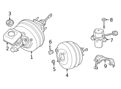 Master Cylinder - Components On Dash Panel for 2021 Ram 2500 #1
