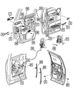 55276116AD - Doors, Door Mirrors and Related Parts: Rear Door Window Regulator, Right for Mopar Image