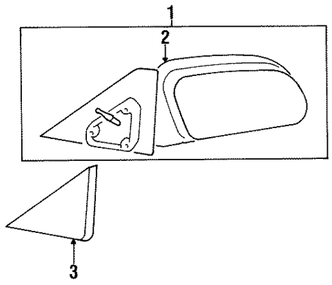 Outside Mirrors for 1998 Hyundai Accent #0