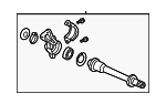 44500SS8A01 - Front Drive Axle: Intermediate Shaft for Acura Image