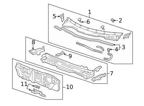 Cowl for 1996 Acura Integra #0
