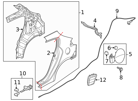 Fuel Door for 2017 Kia Forte5 #0