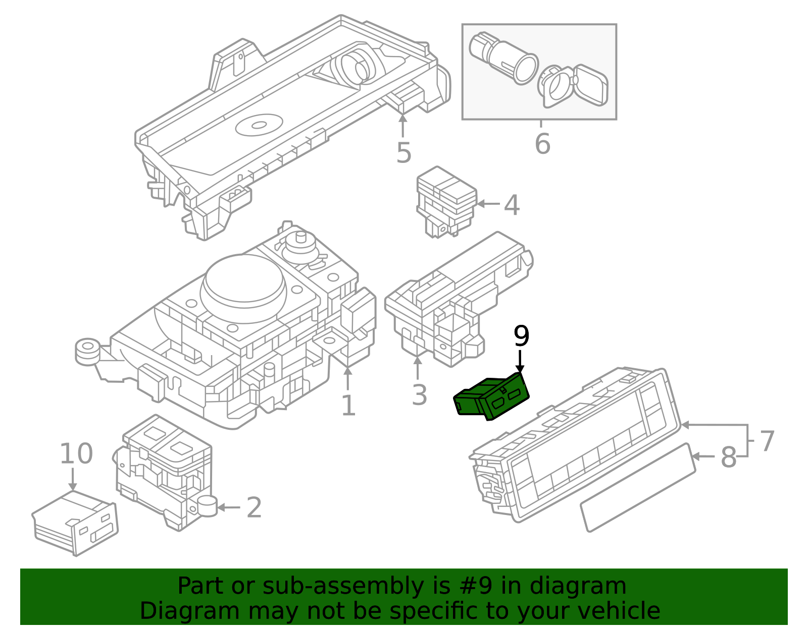 K618-66-290 - 12 Volt Accessory Power Outlet - 2024-2025 Mazda