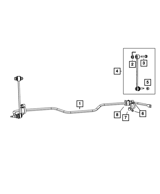 68733232AA - Rear Suspension: Stabilizer Bar Link Kit for Mopar Image