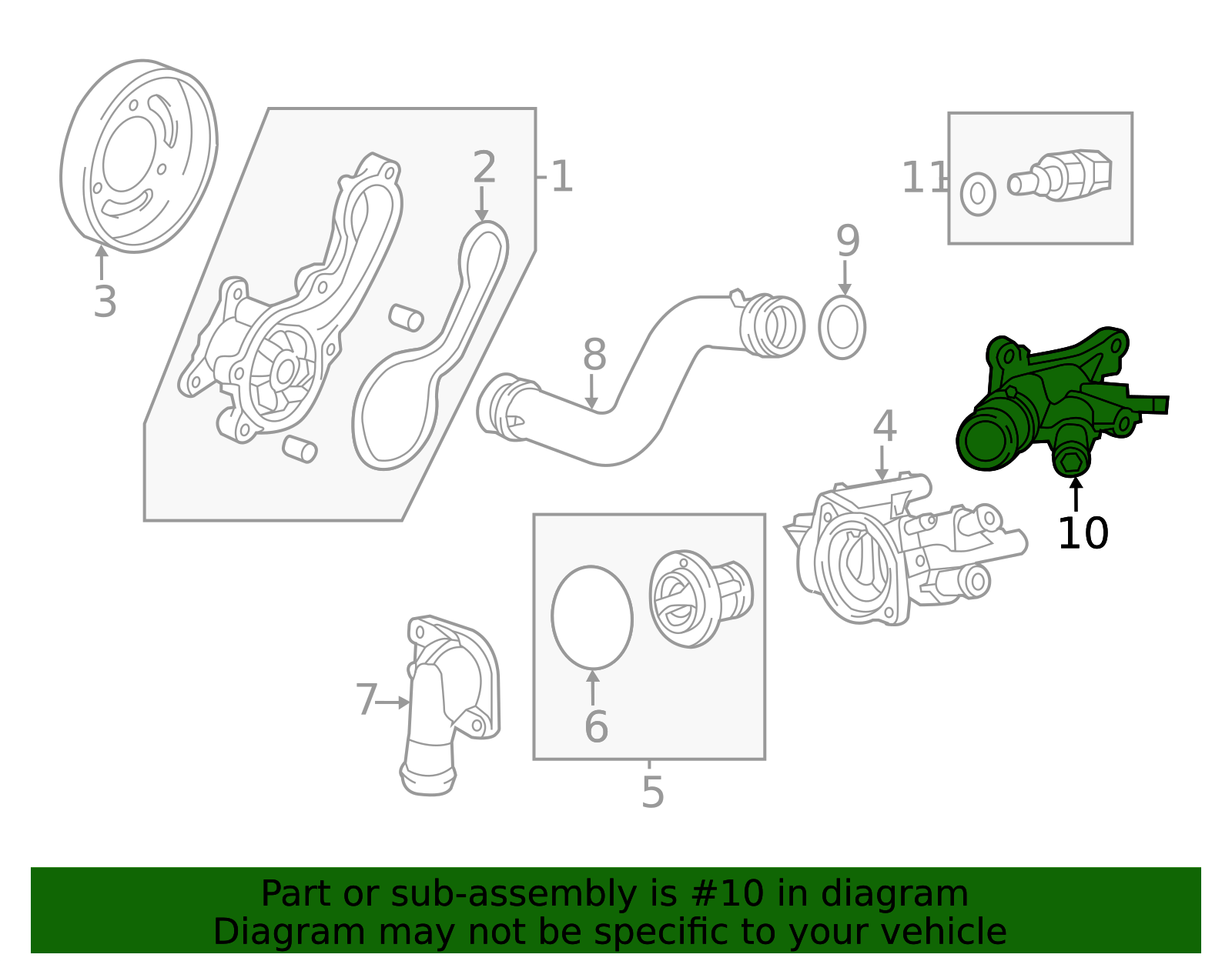 2010-2014 Honda Insight Water Outlet 19315-RBJ-000 | OEM Parts Online