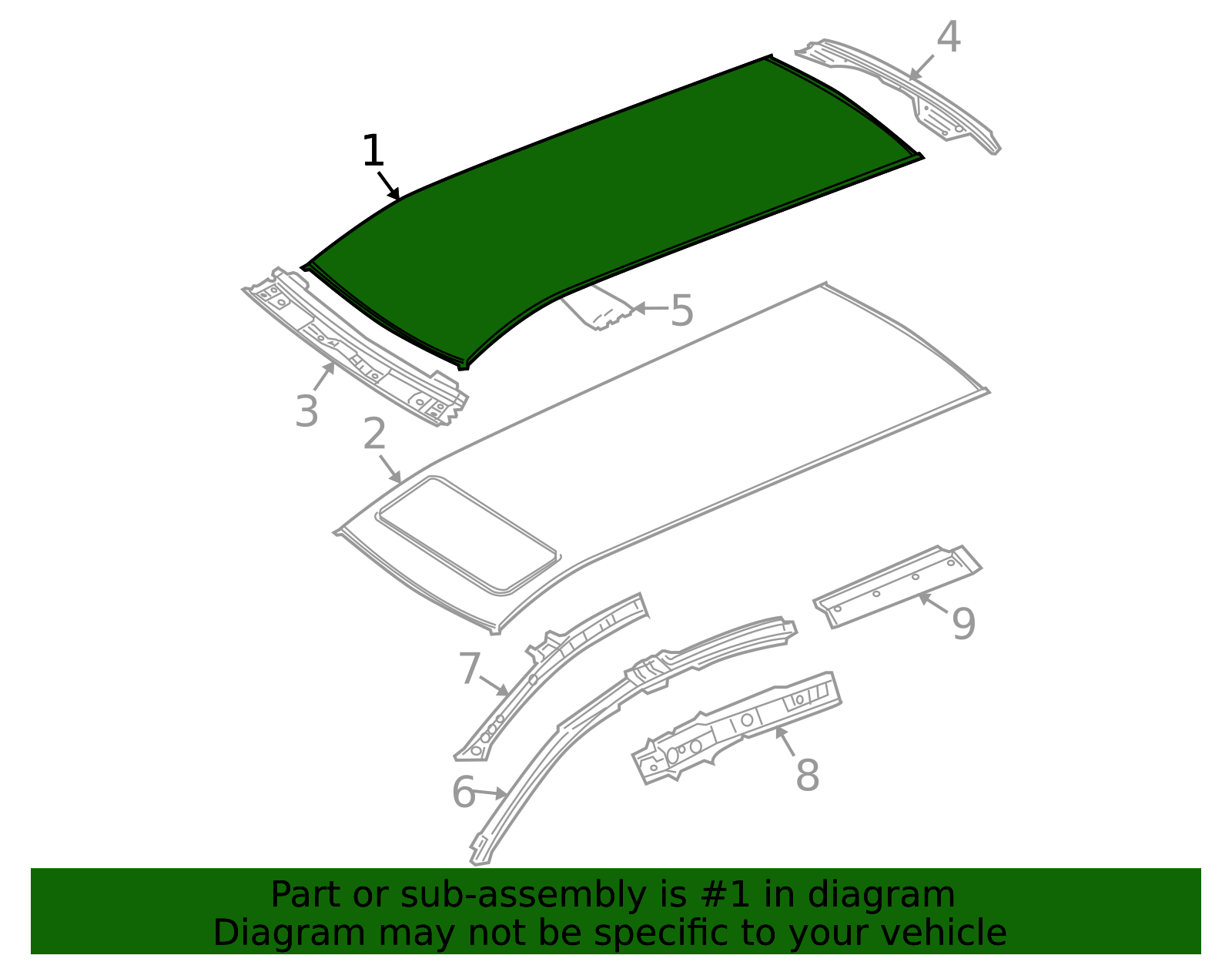 Car Code 3af 2007-2008 Volkswagen Passat Roof Panel 3AF-817-111 | OEM Parts Online