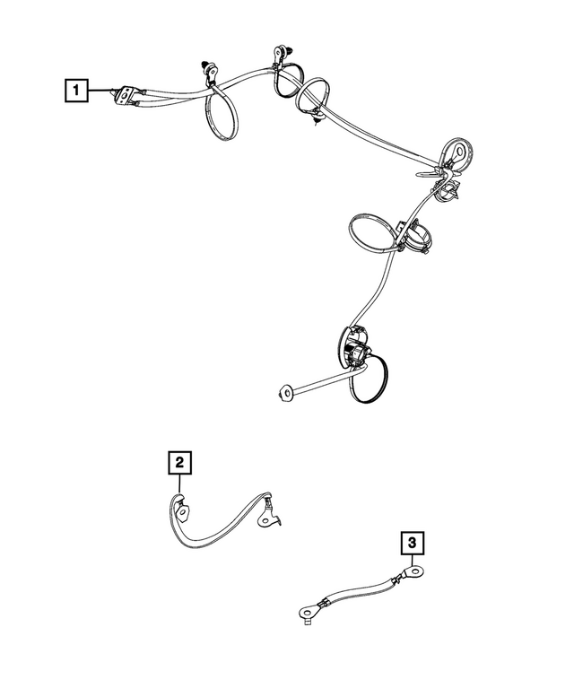 68602043AA - Electrical: Ground Strap for Mopar Image