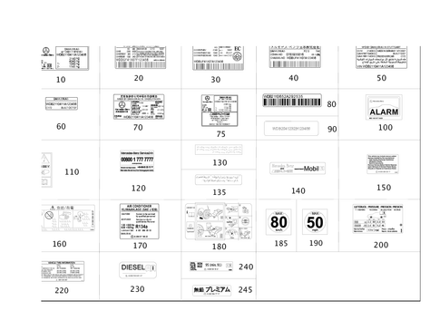 Identification Plate, Information Sign for 2012 Mercedes-Benz C 350 #0