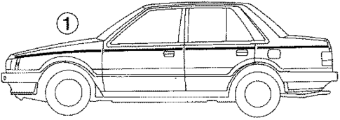 Stripe Tape for 1988 Mazda 323 #0