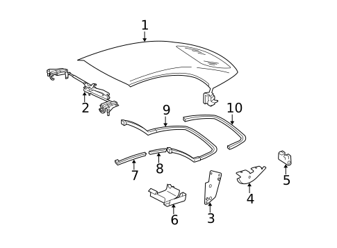 Frame & Components for 2009 Mercedes-Benz CLK350 #0
